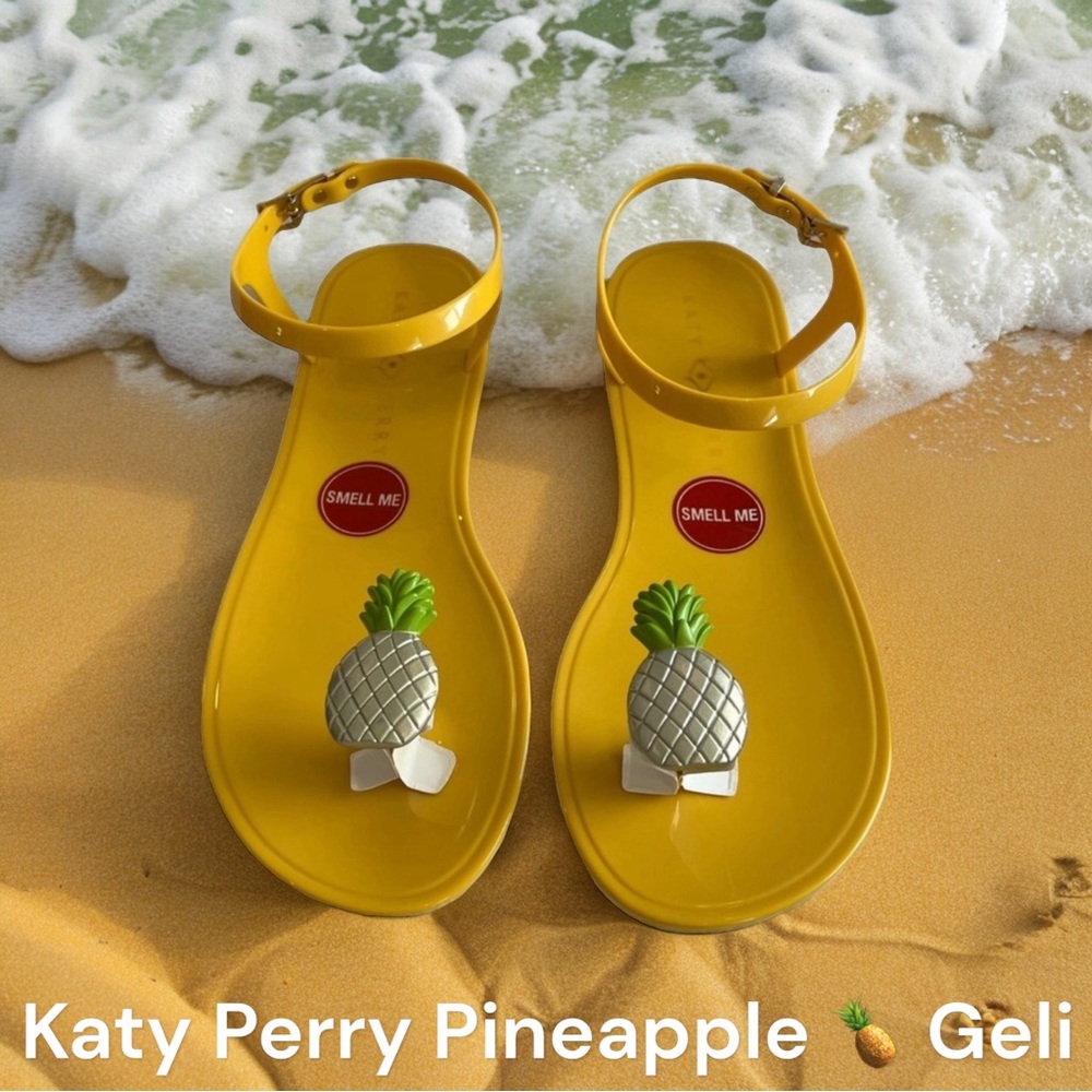 Katy Perry’s Pineapple 🍍 The Geli Sandal Sz 10M NWT